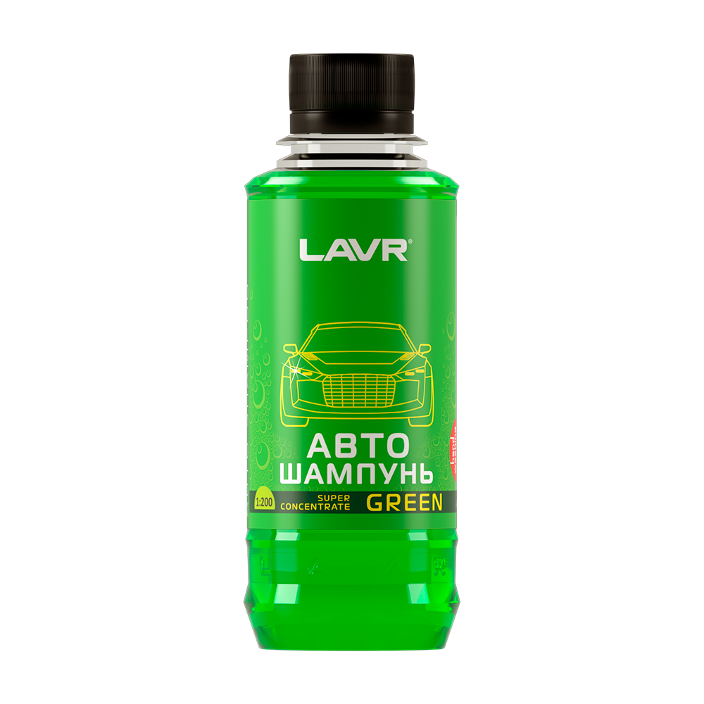 LAVR Автошампунь для ручной мойки Green, 185 мл, LN2263