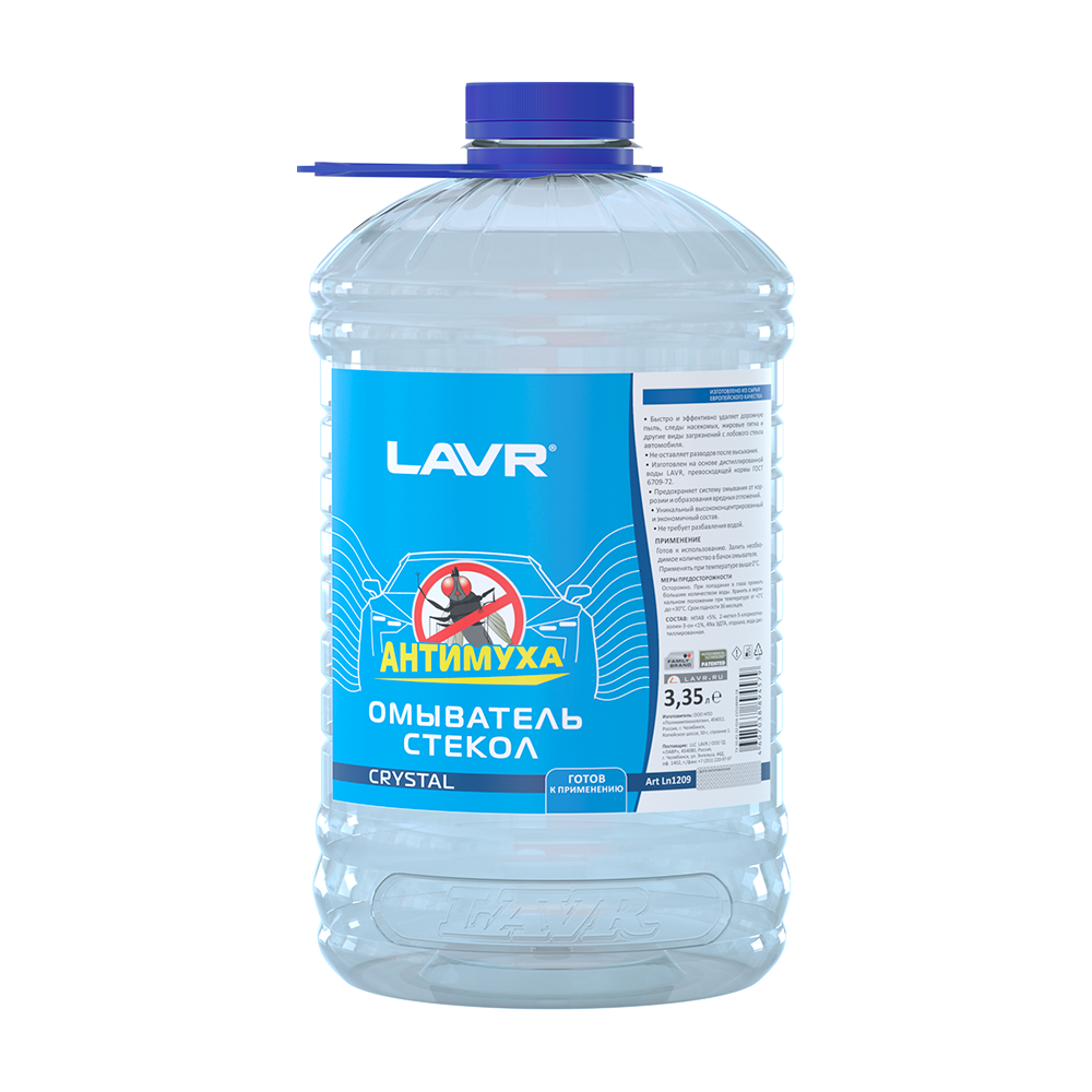 LAVR Омыватель стекол Антимуха Crystal LAVR, 3,4 л, Ln1209