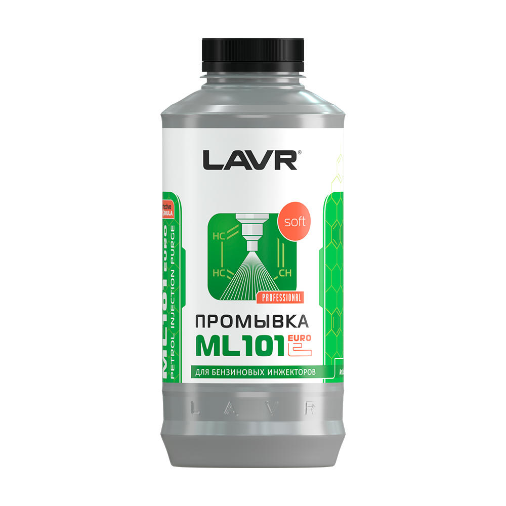 LAVR Промывка системы впрыска бензинового двигателя ML101 Euro, 1 л, LN2007